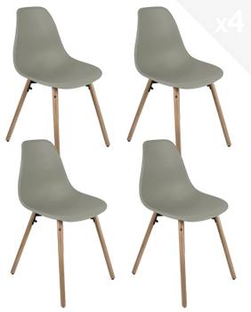 Chaise cuisine scandinave OVA (lot de 4)