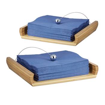 2x porte-serviettes de table en bambou