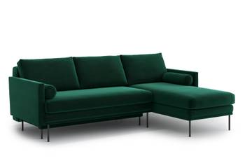 Blues Schlafsofa mit Chaiselongue