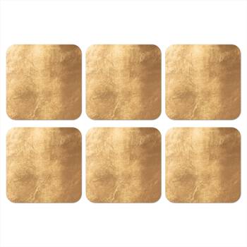 GLASUNTERSETZER Blatt-Textur 6er-Set