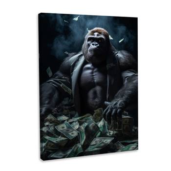 Leinwandbild Gorilla Money