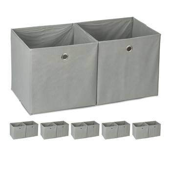 Lot de 12x boîtes de rangement gris