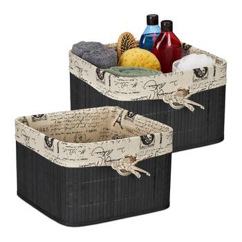 Panier de rangement en bambou lot de 2