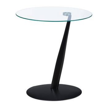 Table d’appoint noire en verre