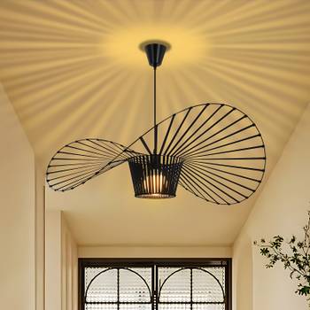 Pendelleuchte Strohhut