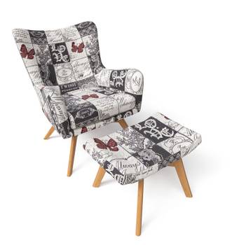 Sessel Manhattan mit Hocker Gothic Love