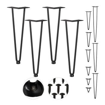 4er Set Hairpin Legs mit 2 Streben