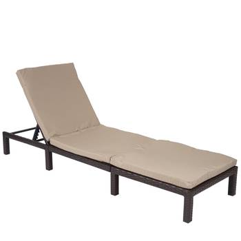 Chaise longue poly-rotin A51 basic