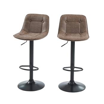 Lot de 2 tabourets de bar TOM