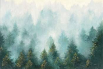 Tableau abstrait Brume sur la forêt