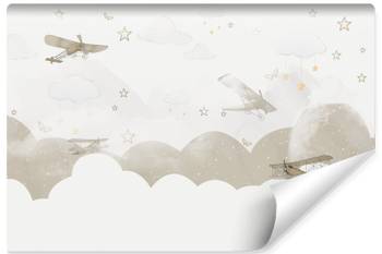 Fototapete für Kinder FLUGZEUGE Wolken