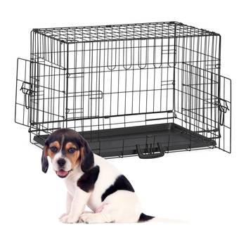 Cage pliable avec fond pour chien