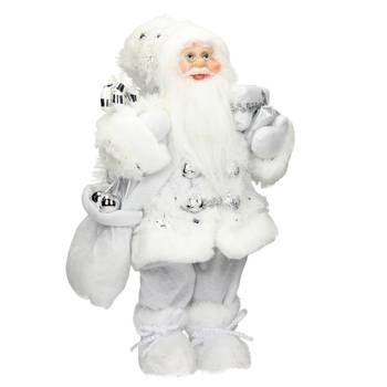 Weihnachtsmann Deko-Figur 37cm Weiß
