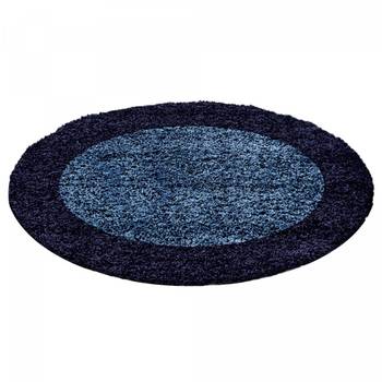 Tapis shaggy BORDURE ⌀120 bleu