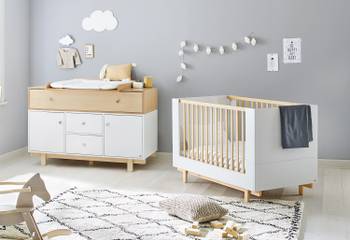 Pinolino Ensemble lit bébé commode à langer armoire 3 porte