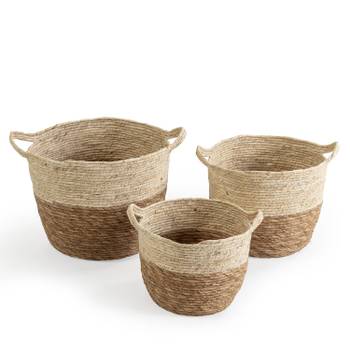 Set de 3 paniers Brais fibre naturelle