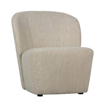 Fauteuil en tissu bouclette naturel