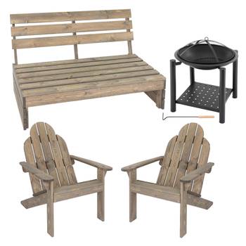 Banc en bois ECD Germany Set