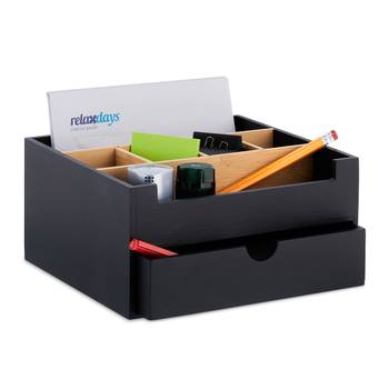 Schreibtisch Organizer in Schwarz