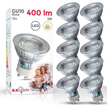 GU10-LED Leuchtmittel 5W 3.000K 10er-Set