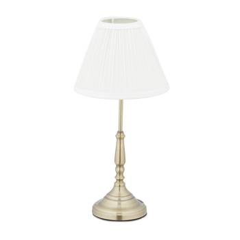 Lampe de table blanc doré