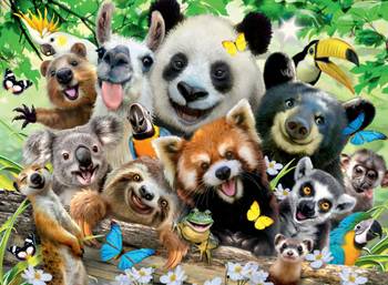 Puzzle XXL - das Selfie der wilden Tiere