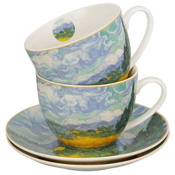 Teetasse Van Gogh mit Untertasse 2er Set