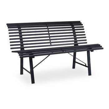 Banc de jardin en acier anthracite