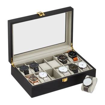 Boîte pour montres avec 12 casiers