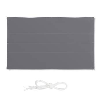 Voile d'ombrage rectangle gris