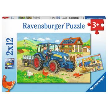 Puzzle Baustelle Und Bauernhof