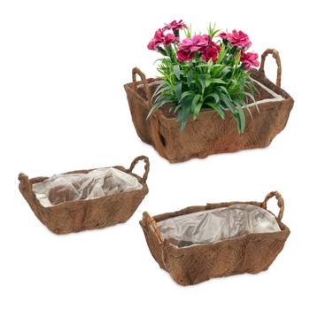 Lot de 3 jardinières