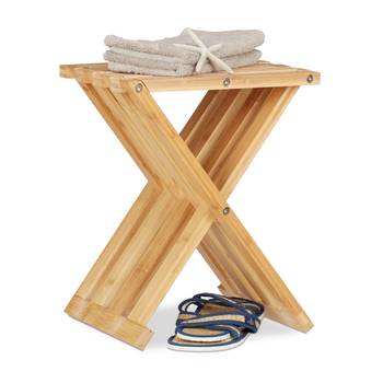 Tabouret Bas Pliant en Bambou naturel