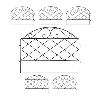 Barrière de jardin en métal à 6 éléments