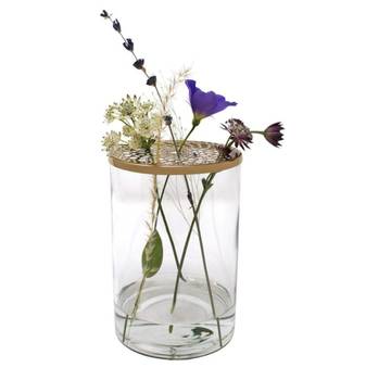 Vase Buket M Ikebana – Gold/Transparent