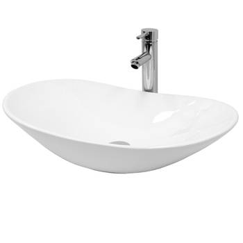 Vasque forme ovale 640x365x130 mm blanc