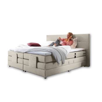 Boxspringbett 180 cm in creme elektr.