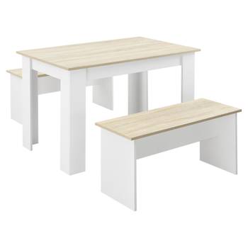 Lot de Table et 2 Bancs Hokksund