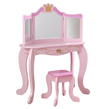 Kinder Schminktisch & Hocker Prinzessin