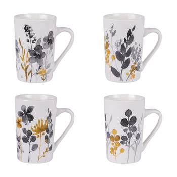 Coffret de 4 mugs Flora