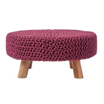 Gestrickter Fußhocker, 30 cm hoch