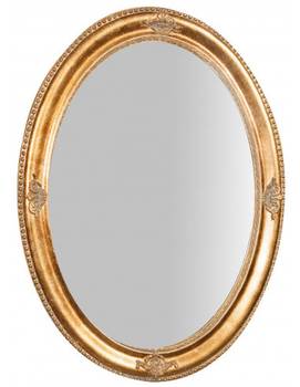 Miroir Ovale avec Cadre Doré