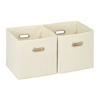 Boîte de rangement en tissu en lot de 2