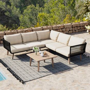 Gartenmöbel-Set RopeMeta 3-teilig