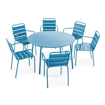 Gartentisch-Set und 6 Sessel Palavas