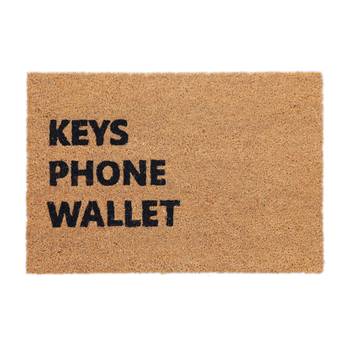 Kokos Fußmatte "Key Phone Wallet"