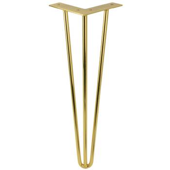 Tischbeine Hairpin gold 41 cm