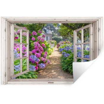 WANDTATTOO Hortensie