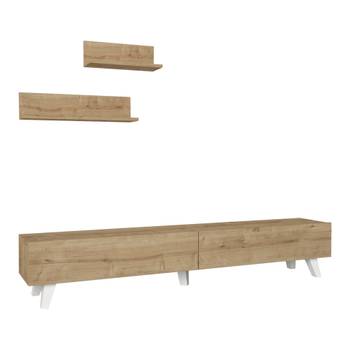 Kit meuble TV et 2 étagères Saarijärvi