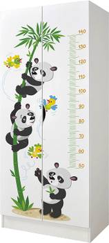 Armoire blanche Roma /motif Panda/